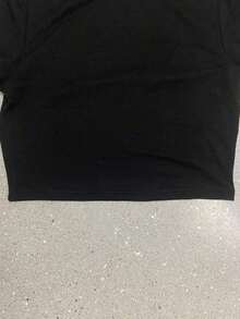 T Letter Star Flame Emblem Fashionable Women's Short Sleeve T-Shirts - Black - View 4