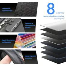 zxxPortaumentos Ignifugo Con Cerradura B ignifuga portatil para umentos con asas Caa de arcivo impermeable Doble Cremallera para umentos importantes  Oficina 37.5 x 27 x 6 caja de archivos - como en la foto - Ver 2