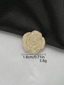 3pcs/Pack Multi-Size Luxury Rose Metal Buttons, Handmade Decorative Buttons For Sweater, Coat, Jacket, Shirt, Suit, Scarf, Jewelry DIY Accessories - A - View 17