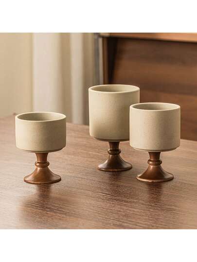 1pc Japanese Thick Pottery Candle Holder, Luxurious Aroma Decor Candle Tray, Home Decor, Dining Room, Holiday Gift