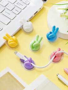 卡通桌面线缆整理器，数据线收纳架 - 動物 - 查看 10