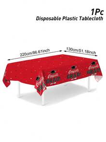 1 Khăn trải bàn tốt nghiệp, 220*130cm, khăn trải bàn dùng một lần bằng PE với thiết kế mũ tiến sĩ, khăn trải bàn chúc mừng tốt nghiệp, đồ dùng tiệc tốt nghiệp năm 2026, trang trí tiệc tốt nghiệp, trang trí lễ kỷ niệm chúc mừng tốt nghiệp, quà tặng tốt nghiệp, khăn trải bàn mùa tốt nghiệp, đồ trang trí tốt nghiệp 2026, trang trí nhà cửa, đồ dùng nhà bếp, trang trí bàn, trang trí mặt bàn - mùa tốt nghiệp - Xem 15