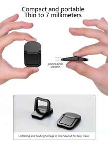 2pcs Aluminum Alloy Laptop Stand, Portable Foldable Keyboard Holder, Elevated Suspended Cooling Stand, Universal Foldable Invisible Laptop/Keyboard Stand - Multicolor - View 5