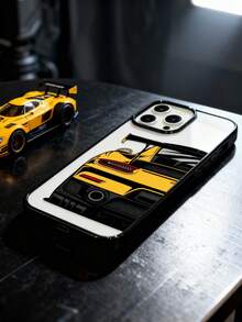 A Supercar Tail Printed Phone Case With A Racing Style Anti Drop Protective Cover Design Compatible With Iphone 13/16/17/15/14/13/12/11 - Multicolor - View 8