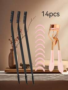 114/14/9/6/3/2pcs Spiral Tapered Brush Heads, Multi-Functional Combination Set, Suitable For Daily Commute, Beginner Practice, Party Makeup, Eyebrow Grooming - Black - View 13