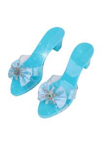 3 Pairs Princess Sandals, 3 Crowns, 3 Bracelets, 3 Rings, 3 Pairs Earrings, Children's DIY Costume Set, Jewelry Shoes, Princess Crystal Shoes, Dress Up Party Shoes, Bow Shoes, Performance Role Play Props, Toy Crystal Shoes, Girls Dress Up Game, Christmas/Children's Day/Birthday Gift - Multicolor - View 10