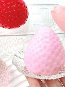 1pc Squishy Strawberry Tart Soft Silicone Squeeze - Stress Relief Sensory Toy , Adults, Office And Party - 彩色 - 查看 7