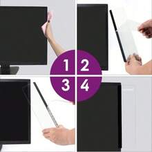 Transparent Monitor Message Board And Mobile Phone Holder - Double-Sided Adhesive Note Board, Suitable For Computer Screen, Left And Right Hanging Memo Board, Can Be Reused Without Residual Desktop Storage - Basic Model - View 6