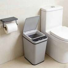 三模式感应窄型智能垃圾桶，适用于浴室、厨房和办公室，带盖，防臭，非接触式电动垃圾桶，适用于家庭、商业和公共厕所，实用乔迁礼物。 - 彩色 - 查看 9