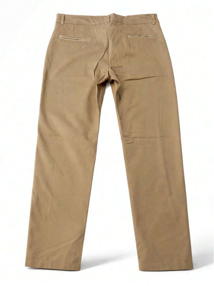 Pantalon de trabajo de gabardina color beige - Caqui - Ver 1