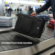 NEW YORK XPRESS Lightweight Water-Resistant Softside Spinner Luggage With Secure TSA Lock,Expandable Design & Organized Interior,Suitable For Long Or Short Travel - 黑色 - 查看 6
