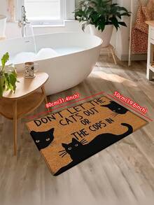 1 buc. Covoraș de intrare amuzant cu pisică neagră, covoraș de baie modern minimalist absorbant antiderapant, covor decorativ de intrare ușor de curățat, șterge murdăria și praful de la intrare, covoraș de bun venit la intrare, ridică simțul artistic al spațiului. Covoraș de intrare, covor de intrare, covor pentru picioare, covor pentru sufragerie, decor pentru dormitor, covor pentru baie, covoraș de ușă, covor lavabil la mașină - Multicolor - Vizualizare 12