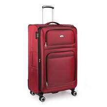 Lightweight Water-Resistant Softside Spinner Luggage With Secure TSA Lock,Expandable Design & Organized Interior & Portable Front Grab Handles & Adjustable Telescopic Handle,Suitable For Long Or Short Travel - Đỏ - Xem 13