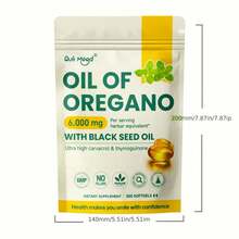 Quit mood Aceite de Orégano 2 en 1 + Semilla Negra 6000mg | 300 Cápsulas Extra Fuerte Alto en Carvacrol | Refuerzo Inmunológico Salud Natural | Cápsulas Blandas Fáciles de Absorber - 300 cápsulas - Ver 8