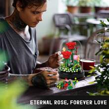 Flower Bouquet Building Kit - 596 PCS Bonsai Tree Sets With Cover Botanical Collection Building Blocks Birthday Mini Bricks Valentines Day Gift For Adult - Multicolor - View 3