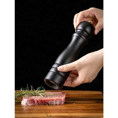 Máy xay tiêu đen bằng gỗ 6 inch, máy xay tiêu cầm tay dùng cho hạt tiêu, tiêu mảnh, muối biển thô, lõi xay bằng gốm, phụ kiện nhà bếp.