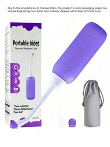 1pc Portable Travel Bidet Bottle, Leak-Proof Perineal Cleansing Spray Bottle, Portable Feminine Hygiene Cleaner, Large Capacity Handheld Travel Bidet, 350ml, Random Style Carrying Pouch - Multicolor - View 28