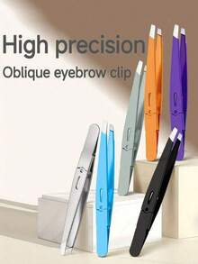 High Precision Ultra-Thin Flat Head Blackhead, Eyebrow And Eyelash Tweezers, Stainless Steel Eyebrow & Eyelash Tweezers, Eyebrow Grooming Tools, Essential Beauty Tools For Eyebrow Shaping - Multicolor - View 6