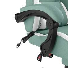 Gaming Chair, Computer Chair, Swivel Gaming Chair With Massaging Lumbar Cushion, Ergonomic Office Chair With Armrests And Headrest - Green - View 4