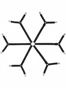 1 pieza Sujetador de sábana de 6 lados con 12 clips elásticos, antideslizante y antiarrugas, esencial del hogar - Multicolor - Ver 12