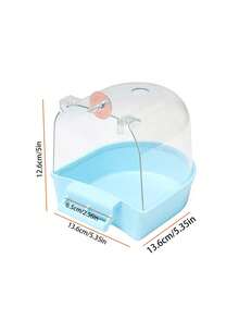 1 Lồng tắm chim có tấm chắn nước - Bồn tắm trong suốt, di động cho vẹt, vẹt mào, chim hoàng yến, chim uyên ương - Phụ kiện tắm cho chim cảnh dễ vệ sinh - bồn tắm - Xem 8