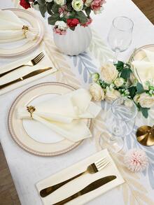 10/20/30条装纯色方形布餐巾，涤纶材质，柔软可水洗可重复使用，尺寸分别为12/14/17/20英寸，适用于家庭、酒店、婚礼、派对、餐厅及节日庆典等场合。 - 米色 - 查看 4