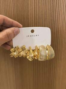 6-18pcs Fashionable & Elegant Starfish Multi-Element Women Jewelry CCB Earrings, Suitable For Daily Wear All Year Round - Multicolor - View 4