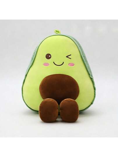 30厘米/11.8英寸可爱毛绒牛油果玩偶，柔软填充水果抱枕，家居装饰，蓬松毛绒水果玩偶，拥抱舒适又活泼，造型可爱，适合作为礼物送给朋友，也适合情人节、圣诞节、派对、母亲节、万圣节等场合。