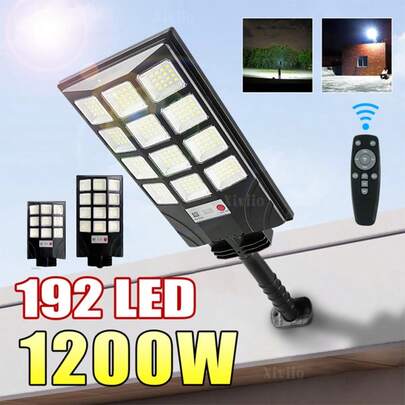 1200W Super Bright Solar Street Light LED Outdoor Sensor Garden Light Waterproof Garden Wall Light Floodlight With Motion Sensor And Remote Control Garden Light, Yard, Terrace, Yard, Garage, Street Street Light