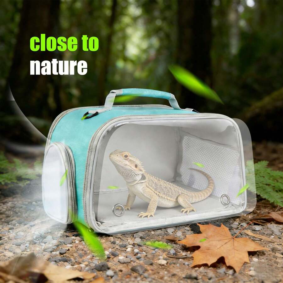 便于携带：配有舒适的顶部提手，方便您轻松携带——无论您是去看兽医、参加爬行动物聚会还是周末度假。 - 彩色 - 查看 1