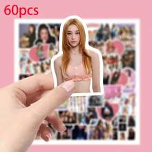 60 Pieces/Set Katseye Korean Pop Girl Group Stickers – And Vibrant Photo And Illustration Style Stickers Showcasing The Members Of This Rising Pop Group. Suitable For Use On Laptops, Smartphones, Water Bottles, Tablets, Suitcases, Scrapbooks - Multicolor - View 4