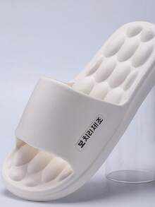 古法东方穴位按摩鞋，行走时可按摩，家居鞋，女士拖鞋，平底鞋，情侣鞋，软底酒店浴室女士平底沙滩鞋 - 白色 - 查看 4