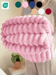 1pc Flannel Blanket - Soft & Rustic Striped Blanket, Luxurious Style, Easy Care, Lightweight & Versatile, Available In Multiple Colors & Sizes, Suitable For Winter, All Season Use, Multipurpose As Sofa/Bed Throw, Party Decor, Machine Washable, 280gsm