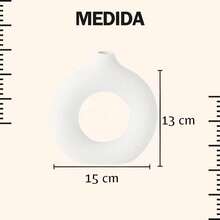 Trio de vasos Redondo Minimalista Rosquinhas Donut Preto Abstrato Moderno Minimalista Preto e Branco - Branco - Visão 11