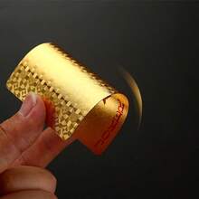 1 Caja de Naipes Dorados - Naipes de alta calidad para juegos de cartas, espectáculos de magia y bromas, con puntas de naipes brillantes y elegantes, duraderos y con una caja de naipes resistente, perfecto para Navidad, Halloween y otras celebraciones festivas - Dorado - Ver 6