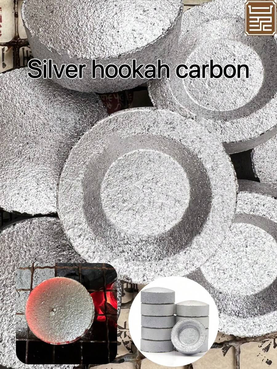 10块银色速燃天然椰壳沉香木香炭 - 樣式1 - 查看 1