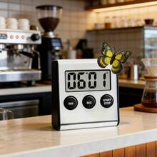 1 pieza Temporizador digital de cocina de acero inoxidable con pantalla multifunción, temporizador de cuenta regresiva electrónico excelente para cocinar o recordatorios de aprendizaje, herramienta esencial para el hogar, requiere 1 batería AAA (no incluida) - Multicolor - Ver 10