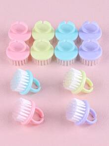 新款迷你指甲刷，美甲清洁刷，小巧指甲粉尘清洁器，死皮去除器，多功能刷 - 彩色 - 查看 1