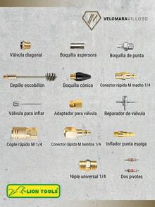 Kit Accesorios Aire Compresor 18 Piezas Manguera Espiral 15m 1/4 Herramientas Manuales Profesional - Gris Oscuro - Ver 6