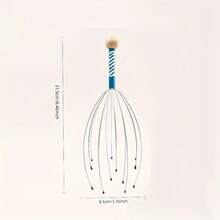 1pc Octopus Head Massager, 12 Tentacle Scalp Massage Tool, Fun Relaxation Gift, Soul Extractor, Head Scratcher, Unisex Stress Relief Massager - Multicolor - View 8