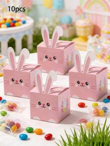 10pcs Easter Party Favor Gift Candy Cookie Paper Box Decoration Boxes Rabbit Carrot Boxes, Kitchen Preservation Products, Home Storage, Home Decor - Multicolor - View 19
