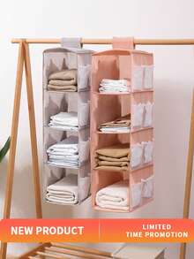 1pc Hanging Wardrobe Storage Rack, 2/3/4 Tier Oxford Cloth Mesh Pocket Organizer, Multi-Color Options - Multicolor - View 2