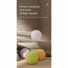 OBOVAY 可重复使用的防静电洗衣球，使衣物柔软蓬松，减少褶皱和静电，是洗衣机柔顺剂的替代品 - 多色-3pcs - 查看 6