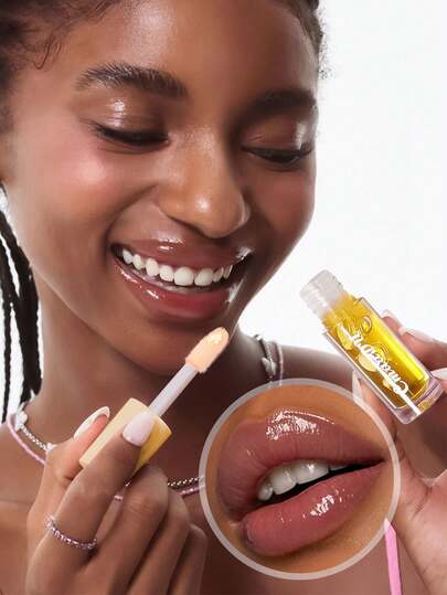 Aceite nutritivo para labios - Brillo de labios transparente y humectante con aroma a coco, efecto voluminizador y no pegajoso, alto brillo, con extracto de coco, maquillaje de labios, marca de brillo de labios, cosméticos, apto para mujeres y niñas, perfecto para invierno, moda Y2K, fiesta, regalo de cumpleaños, Navidad