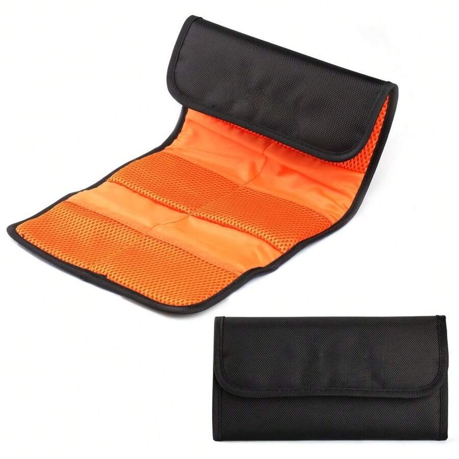 Camera Lens Filter Case, Holds 3 Or 6 Filters Up To 82mm, Durable Protective Case, Folding Carry Pouch For Round Or Square Filters Compatible With Camera Filters For SLR & DSLR Cameras