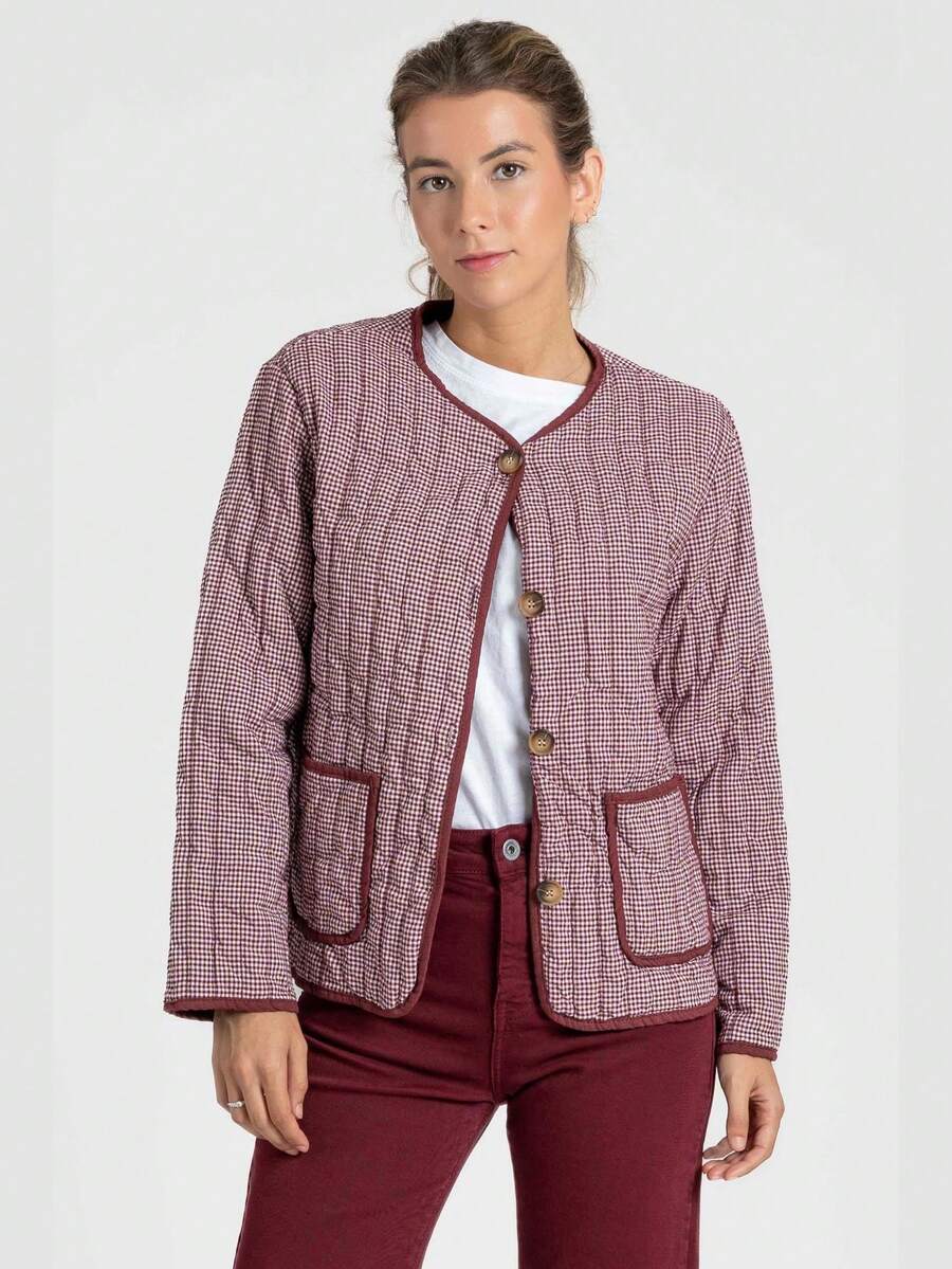 ARMONIAS Women Coats - 酒紅色 - 查看 1