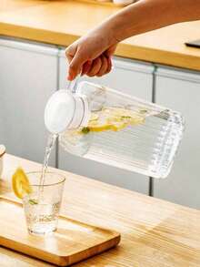 1pc Cold Water Jug With Lid Large Capacity Juice Jug - Multicolor - View 4