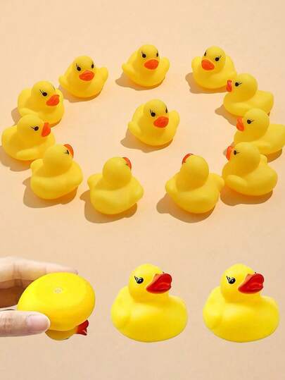 50pcs Yellow Rubber Ducks - Talking Ducks, Pool Bathroom Decor, Store Gifts, Hawaiian Party Decorations, Pool Party/Birthday Party Decor, Home Decoration Small Yellow Ducks