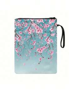 De Volta às Aulas - Capa para Caderno com Zíper e Alça, Estampada com Flores, em Poliéster, Ideal para Cadernos e Livros Didáticos, Estojo Protetor para Mulheres e Adolescentes, Presente Perfeito para Amantes de Livros, Compatível com Livros de 30 x 23 cm - 1 Unidade - Peça única - Ver 4