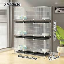 多层幼犬/幼猫笼带托盘，室内兔/猫笼，宠物店笼子 - 彩色 - 查看 4